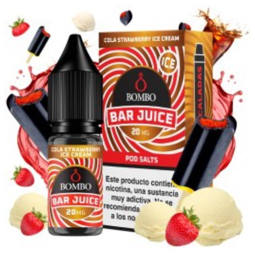 Cola Strawberry Ice Cream 10ml Sales de nicotina Bar Juice by Bombo